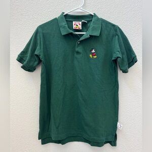 Vintage Disney Kids Polo with Mickey Mouse in Forest Green